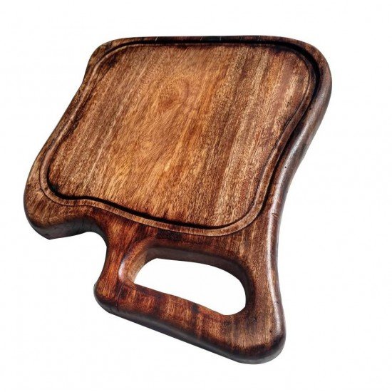 TABUA PARA CORTE E SERVIR CHURRASCO E ALIMENTOS DE MADEIRA RUSTICA