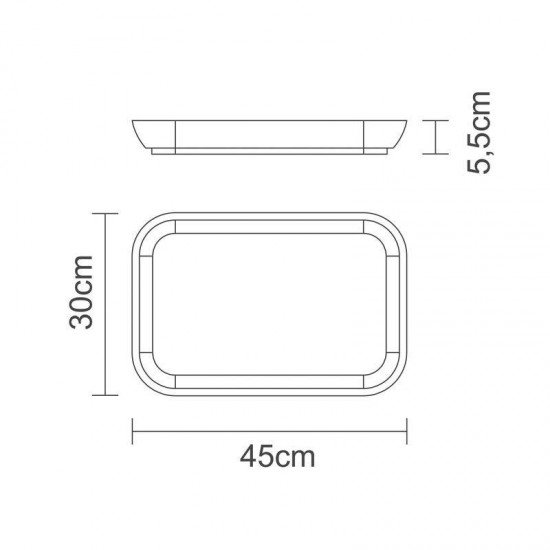 GAMELA DE MADEIRA MUIRACATIARA RETANGULAR PARA SALADA CHURRASCO ENVERNIZADA TRAMONTINA