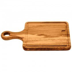 TABUA DE MADEIRA MUIRACATIARA RETN COM CABO P CORTAR E SERVIR CHURRASCO ENVERNIZADA TRAMONTINA