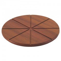 TABUA DE MADEIRA JATOBA CIRCULAR PARA CORTAR E SERVIR PIZZA ENVERNIZADA 300MM TRAMONTINA