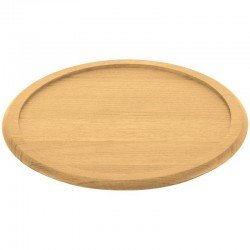 TABUA DE MADEIRA TAUARI CIRCULAR PARA SUPORTE DE BANDEJA DE PIZZA ENVERNIZADA 400MM TRAMONTINA