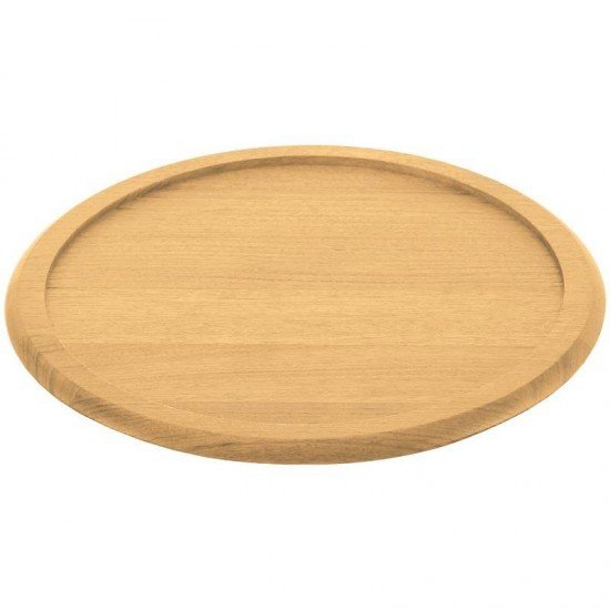 TABUA DE MADEIRA TAUARI CIRCULAR PARA SUPORTE DE BANDEJA DE PIZZA ENVERNIZADA 450MM TRAMONTINA
