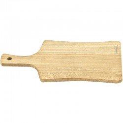 TABUA DE MADEIRA TAUARI RETANGULAR COM CABO PARA ALIMENTOS DELICATE NATURAL TRAMONTINA