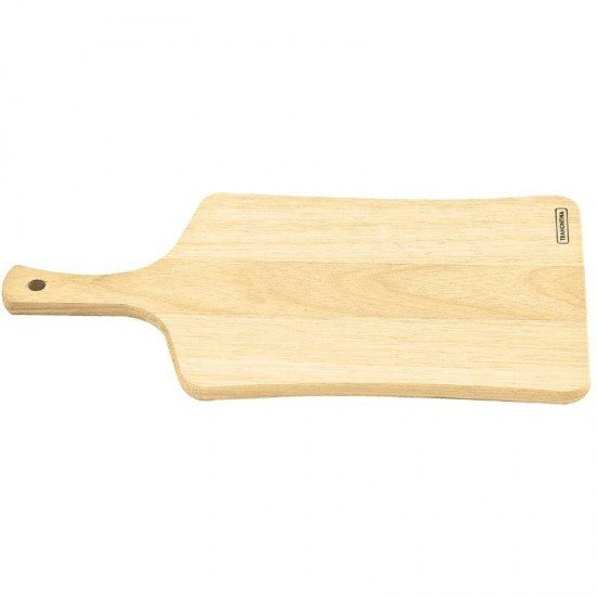 TABUA DE MADEIRA TAUARI RETANGULAR COM CABO PARA ALIMENTOS DELICATE NATURAL TRAMONTINA