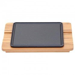 CONJUNTO DE TABUA DE MADEIRA MUIRACATIARA E GRILL DE FERRO RETN P CHURRASCO ENV 2 PEÇAS  TRAMONTINA