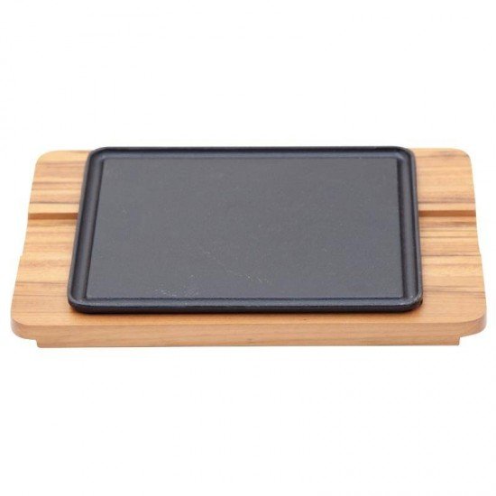 CONJUNTO DE TABUA DE MADEIRA MUIRACATIARA E GRILL DE FERRO RETN P CHURRASCO ENV 2 PEÇAS  TRAMONTINA