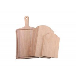 CONJUNTO. DE TABUAS DE MADEIRA TAUARI RETANGULAR PARA ALIMENTOS LIXADO 3 PEÇAS . TRAMONTINA