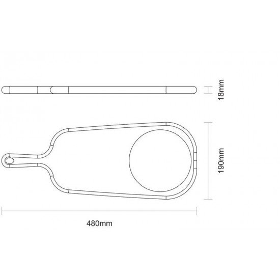 TÁBUA PARA QUEIJOS TRAMONTINA PROVENCE EM TECA COM CABO E PEDRA 48X19 CM
