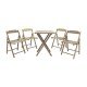 CONJUNTO DE CADEIRAS E MESA DE MADEIRA BEER DOBRAVEL EM MADEIRA TAUARI 5 PECAS TRAMONTINA