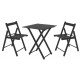 CONJUNTO MESA E CADEIRA DOBRAVEL LILLE 3 PCS TECA TABA TRAMONTINA