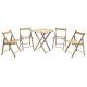 CONJUNTO MESA E CADEIRA DOBRAVEL LILLE 5 PCS TECA NATU TRAMONTINA