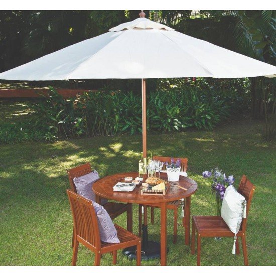 CADEIRA FIXA DE MADEIRA JATOBA NATURAL  FITT TRAMONTINA