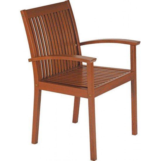 POLTRONA FIXA DE MADEIRA JATOBA E ACABAMENTO NATURAL  FITT TRAMONTINA