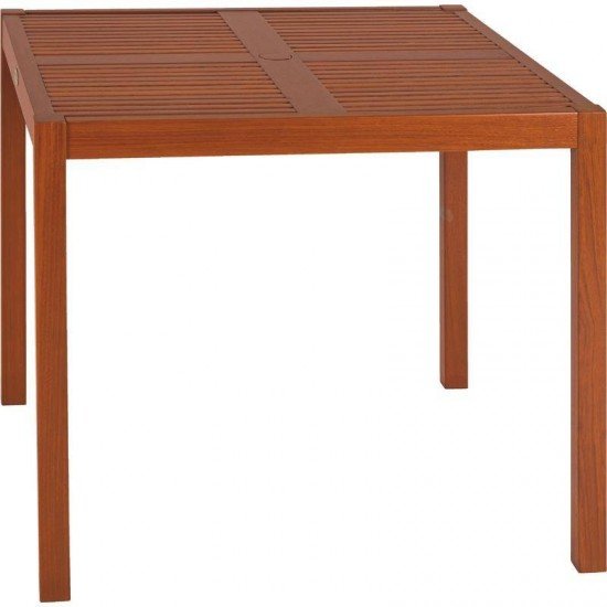 MESA DE MADEIRA JATOBA QUADRADA FITT ECO BLINDAGE 4 LUGARES TRAMONTINA