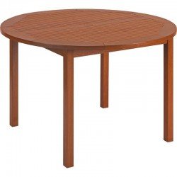 MESA DE MADEIRA JATOBA REDONDA FITT ECO BLINDAGE 4 LUGARES TRAMONTINA