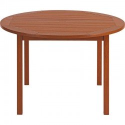 MESA DE MADEIRA JATOBA REDONDA FITT ECO BLINDAGE 4 LUGARES TRAMONTINA