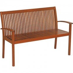 BANCO DE MADEIRA JATOBA RETANGULAR COM ENCOSTO FITT ECO BLINDAGE 3 LUGARES TRAMONTINA