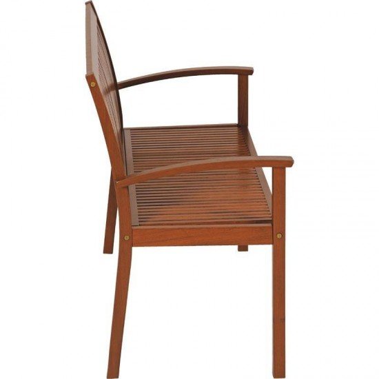 BANCO DE MADEIRA JATOBA RETANGULAR COM ENCOSTO FITT ECO BLINDAGE 3 LUGARES TRAMONTINA