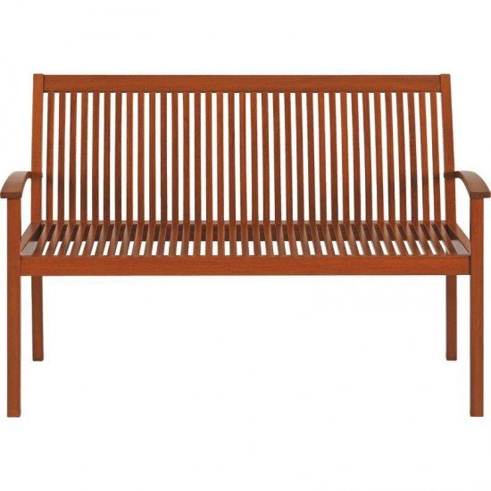 BANCO DE MADEIRA JATOBA RETANGULAR COM ENCOSTO FITT ECO BLINDAGE 3 LUGARES TRAMONTINA