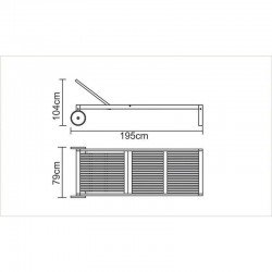 ESPREGUICADEIRA COM RODAS DE MADEIRA JATOBA FITT ECO BLINDAGE TRAMONTINA