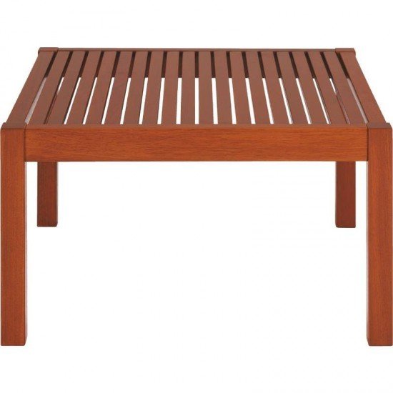 MESA DE CENTRO DE MADEIRA JATOBA QUADRADA TERRAZZO FITT ECO BLINDAGE 640X640X380MM TRAMONTINA