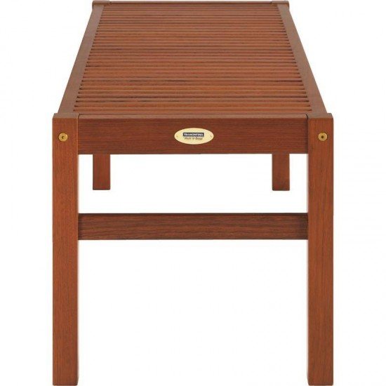 BANCO DE MADEIRA JATOBA SEM ENCOSTO 3 LUGARES TERRAZZO FITT ENVERNIZADO ECO BLINDAGE TRAMONTINA