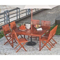 POLTRONA DOBRAVEL DE MADEIRA JATOBA E ACABAMENTO NATURAL  FITT TRAMONTINA