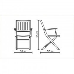POLTRONA DOBRAVEL DE MADEIRA JATOBA TERRAZZO FITT ECO BLINDAGE TRAMONTINA