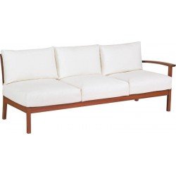 SOFA 3 LUGARES BRACO DIREITO MADEIRA JATOBA E ESTOFADO ACQUA BLOCK TRAMONTINA