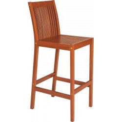 BANCO ALTO DE MADEIRA JATOBA COM ACABAMENTO NATURAL  FITT TRAMONTINA