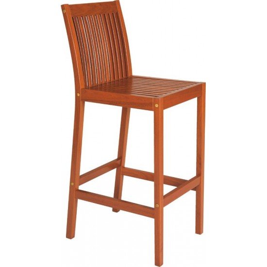 BANCO ALTO DE MADEIRA JATOBA COM ACABAMENTO NATURAL  FITT TRAMONTINA