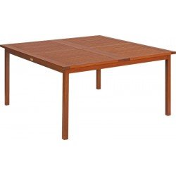 MESA QUADRADA 8 LUGARES DE MADEIRA JATOBA NATURAL  FITT TRAMONTINA