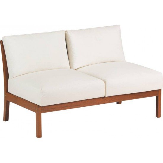 SOFA 2 LUGARES SEM BRACOS C MADEIRA JATOBA E ESTOFADO ACQUA BLOCK TRAMONTINA