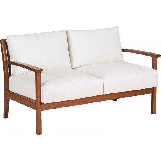 SOFA 2 LUGARES COM BRACOS C MADEIRA JATOBA E ESTOFADO ACQUA BLOCK TRAMONTINA