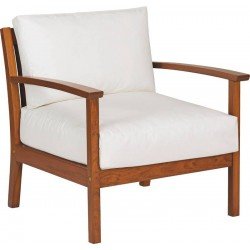 POLTRONA MADEIRA JATOBA NATURAL E ESTOFADO ACQUA BLOCK  FITT TRAMONTINA