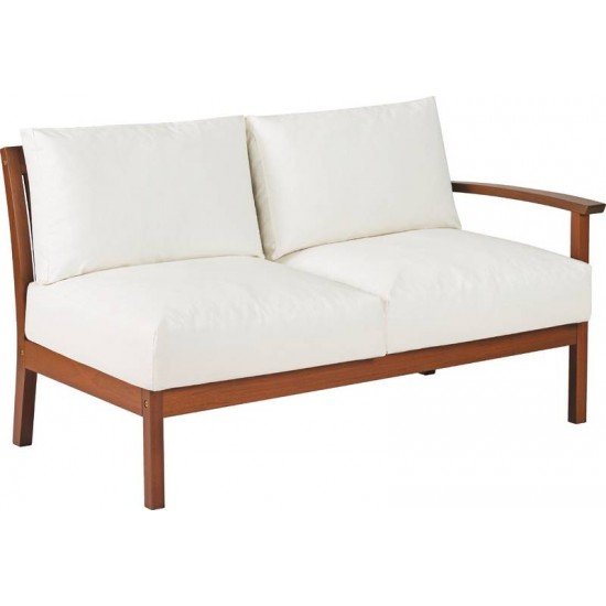 SOFA 2 LUGARES BRACO DIREITO MADEIRA JATOBA E ESTOFADO ACQUA BLOCK TRAMONTINA