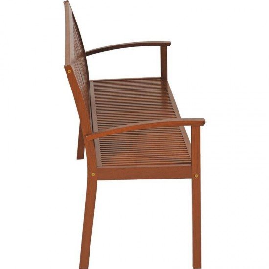 BANCO COM ENCOSTO DE MADEIRA JATOBA 4 LUGARES TERRAZZO FITT ENVERNIZADO TRAMONTINA