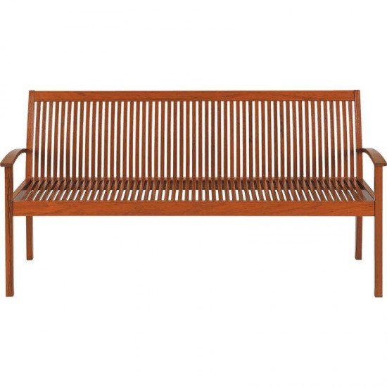 BANCO COM ENCOSTO DE MADEIRA JATOBA 4 LUGARES TERRAZZO FITT ENVERNIZADO TRAMONTINA