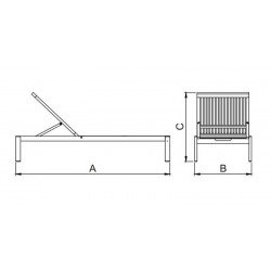ESPREGUICADEIRA DE MADEIRA JATOBA COM PES DE ALUMINIO PISCINA FITT NATURAL TRAMONTINA