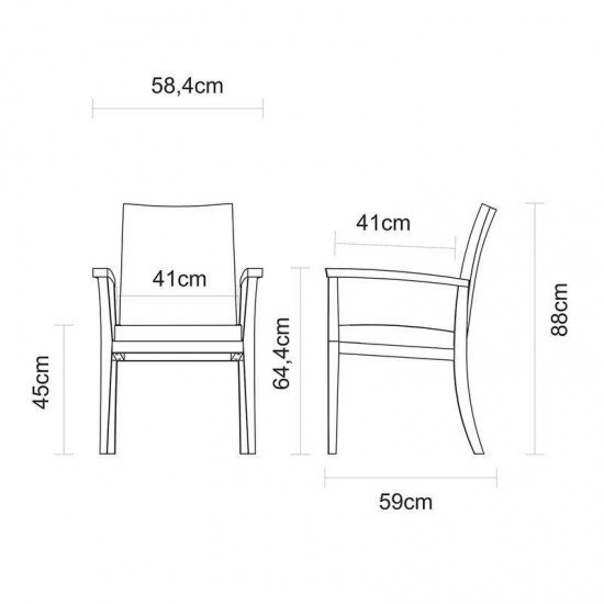 POLTRONA DE MADEIRA JATOBA COM ASSENTO E ENCOSTO EM FIBRA BEGE TERRAZZO FIBRA ENVERNIZADO TRAMONTINA