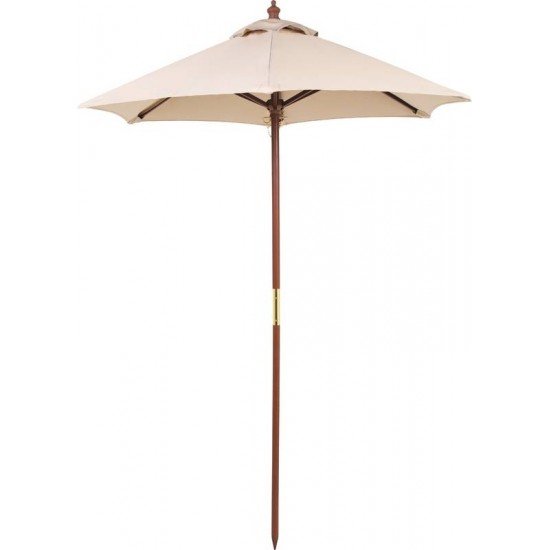 OMBRELONE EM MADEIRA E POLIESTER BEGE SEM BASE 1,5 M TRAMONTINA