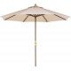 OMBRELONE COM ARMACAO EM MADEIRA E COBERTURA EM POLYESTER BEGE 3.0M TRAMONTINA