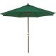 OMBRELONE COM ARMACAO EM MADEIRA E COBERTURA EM POLYESTER VERDE 3.0M TRAMONTINA