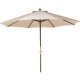 OMBRELONE COM ARMACAO EM MADEIRA E COBERTURA EM POLYESTER BEGE 3,5M