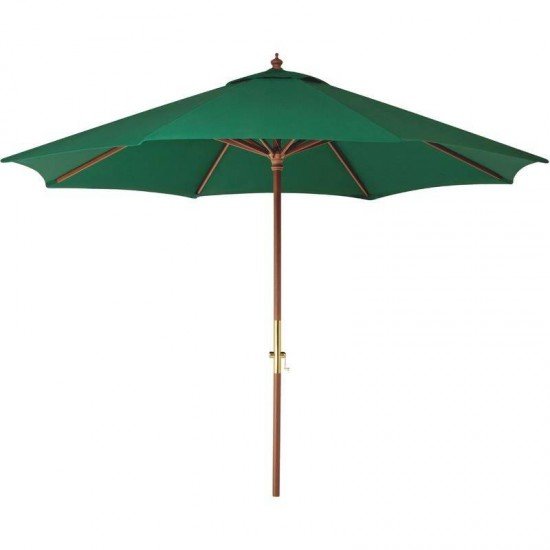 OMBRELONE COM ARMACAO EM MADEIRA E COBERTURA EM POLYESTER VERDE 3,5M