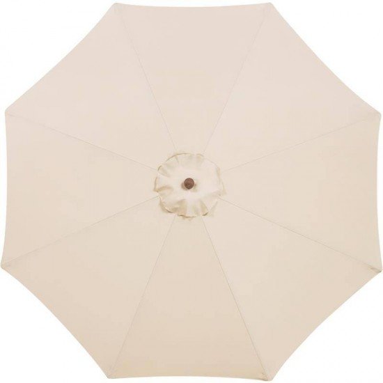 OMBRELONE TRAMONTINA EM MADEIRA E POLIESTER BEGE SEM BASE 2,7 M BEGE COM MANIVELA