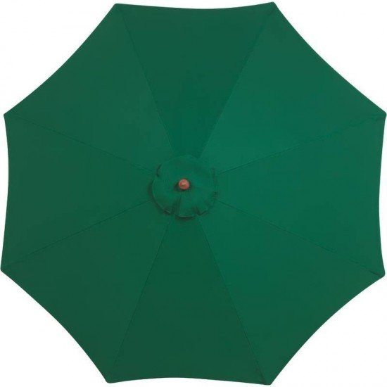 OMBRELONE TRAMONTINA EM MADEIRA E POLIESTER BEGE SEM BASE 2,7 M VERDE COM MANIVELA