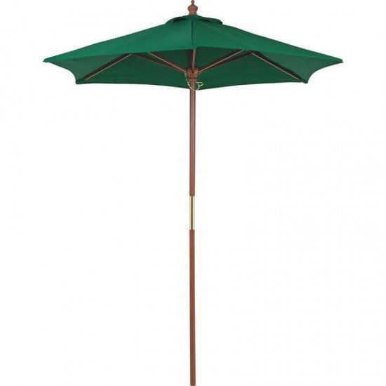 OMBRELONE COM ARMACAO EM MADEIRA E COBERTURA EM POLYESTER VERDE 1,8M