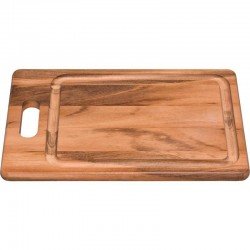 TABUA DE MADEIRA MUIRACATIARA RETN COM ALCA P CORTAR E SERVIR CHURRASCO ENVERNIZADA TRAMONTINA