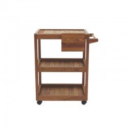 CARRO DE CHURRASCO DE MADEIRA JATOBA ANGULAR COM CEPO ENVERNIZADO TRAMONTINA